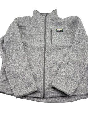 L.L. Bean Men's Gray Full-Zip Slightly Fitted Fleece Jacket L Reg
